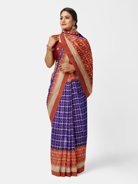 

Silk Bazar Purple & Red Bandhani Silk Blend Bandhani Saree