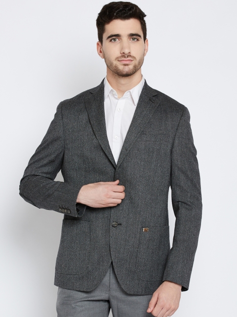 

Blackberrys Charcoal Grey Single-Breasted Contemporary Fit Formal Blazer
