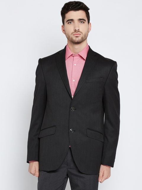 

Blackberrrys Charcoal Grey Single-Breasted Regular Smart Fit Formal Blazer