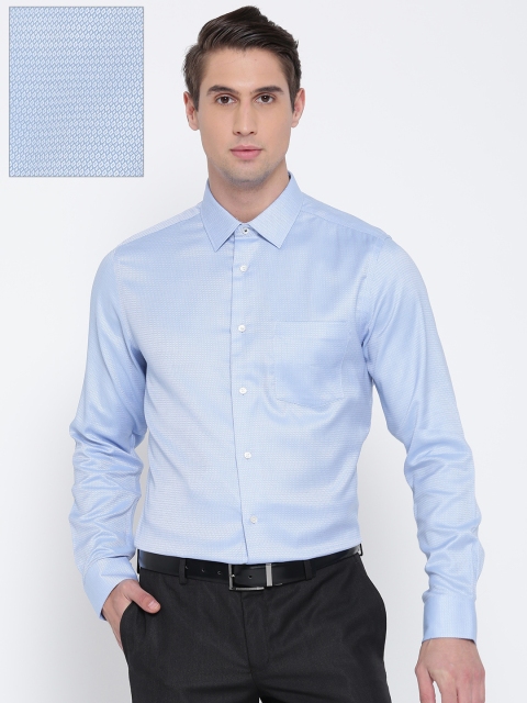 

Blackberrys Men Blue Slim Fit Patterned Formal Shirt