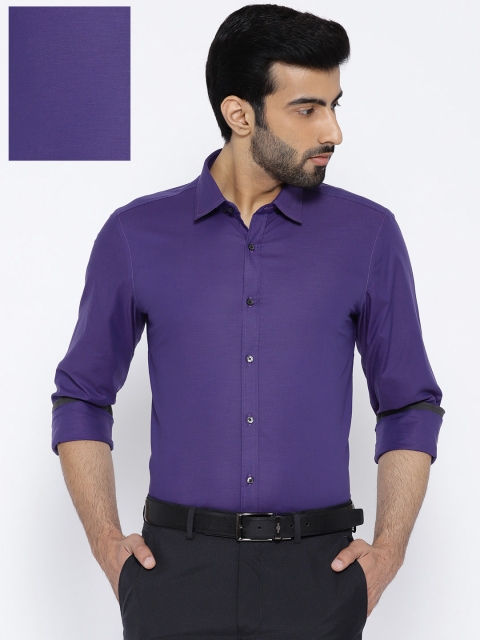 

Blackberrys Men Purple Slim Fit Solid Formal Shirt