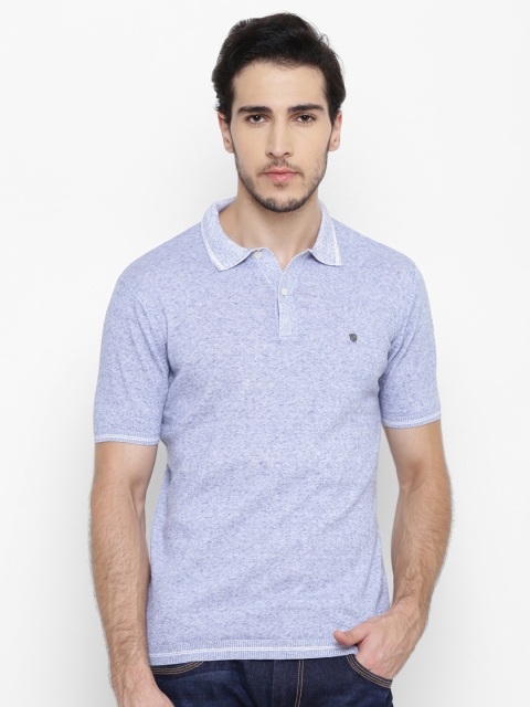 

Blackberrys Men Blue Solid Polo Collar T-shirt