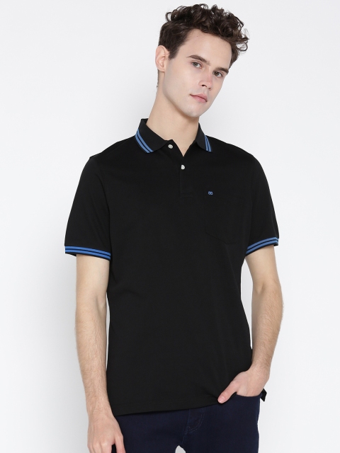 

Blackberrys Men Black Solid Polo Collar T-shirt