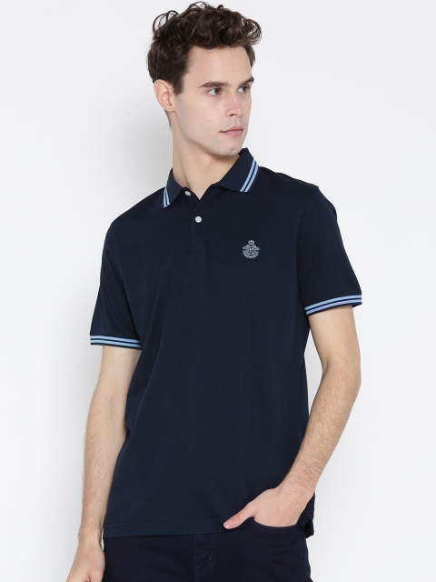 

Blackberrys Men Navy Solid Polo Collar T-shirt, Navy blue