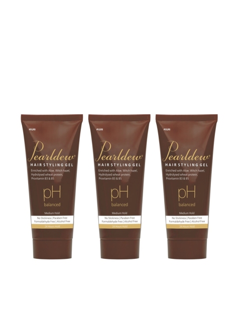 

Pearldew Set Of 3 Hair Styling Gel 100 ml Each, Brown