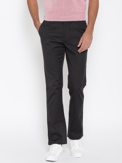 

Blackberrys Men Coffee Brown Regular Fit Solid Regular Trousers