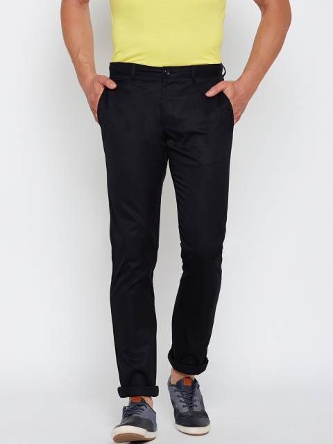 

Blackberrys Men Black Sharp Fit Solid Regular Trousers