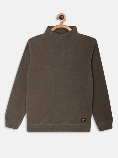 

Octave Boys Olive Green High Neck Sweatshirt
