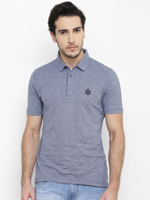 

Blackberrys Men Grey Solid Polo Collar T-shirt
