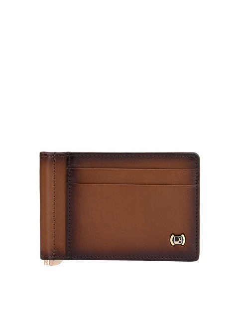 

Da Milano Men Brown Textured Leather Money Clip