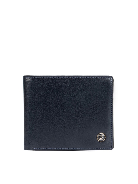 

Da Milano Men Blue Leather Two Fold Wallet