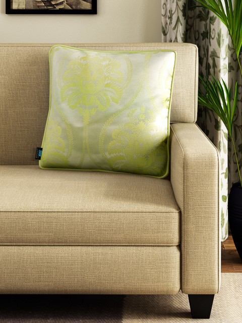 

S9home by Seasons Lime Green Single Patterned 20'' x 20'' Square Cushion Cover