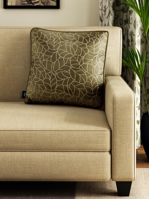 

S9home by Seasons Brown Printed 16" X 16" Square Cushion Cover