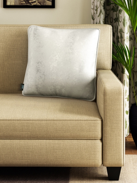 

S9home by Seasons White Single Patterned 16'' x 16'' Square Cushion Cover