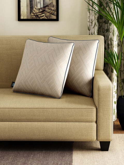 

S9home by Seasons Brown Set of 2 16" x 16" Square Cushion Covers