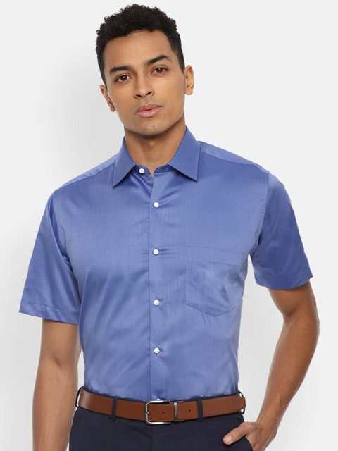 

Van Heusen Men Blue Pure Cotton Formal Shirt
