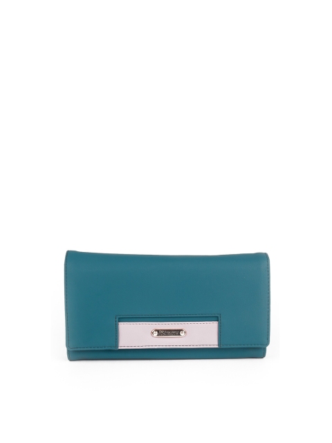 

ODETTE Women Teal Blue Foldover Clutch