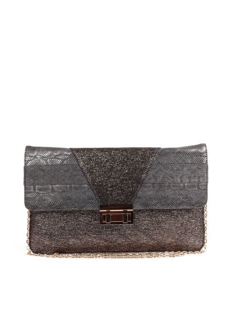 

ODETTE Women Bronze-Toned Textured Purse Clutch