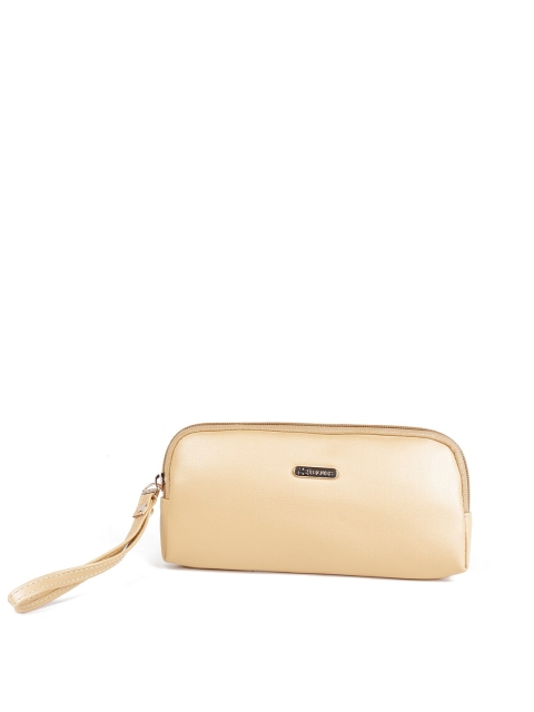 

ODETTE Women Yellow Textured PU Box Clutch