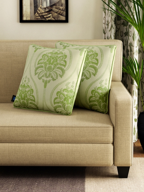 

S9home by Seasons Green Set of 2 Patterned 20'' x 20'' Square Cushion Covers