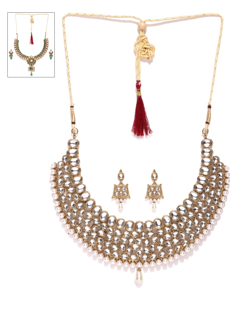 

Zaveri Pearls Set of 2 Gold-Toned Jewellery Sets