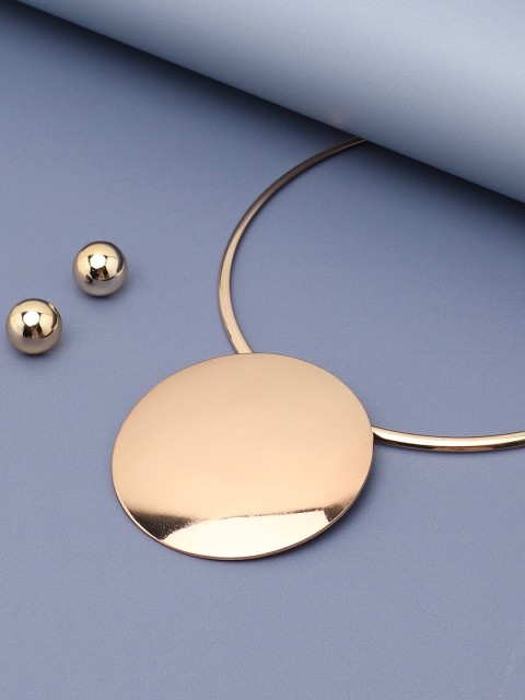 

SOHI Gold-Plated Gold-Toned Jewellery Set