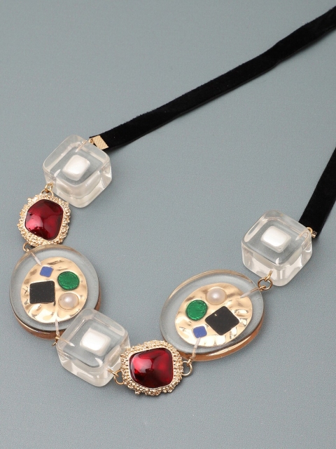 

SOHI Gold-Toned & White Gold-Plated Necklace