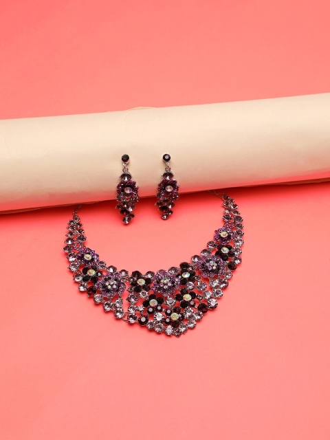 

SOHI Gold-Plated Stone Studded Jewellery Set