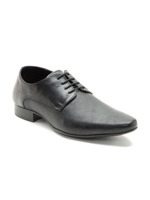 

Red Tape Men Black Textured Leather Formal Shoes