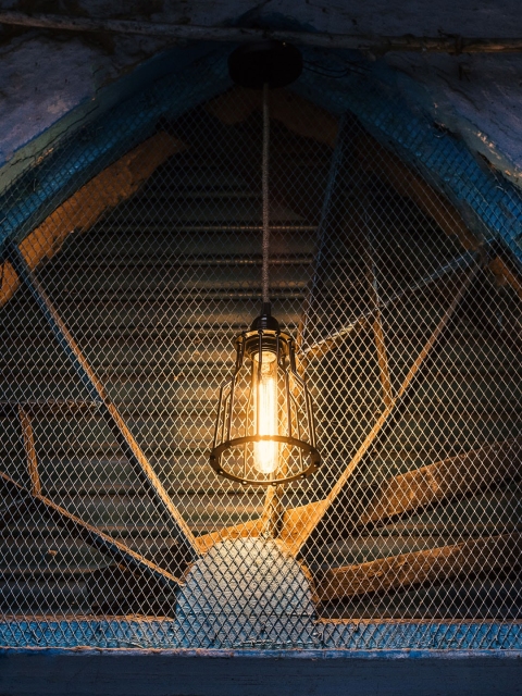 

Fos Lighting Black Industrial Cage Rustic Hanging Lantern