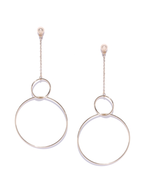 

OOMPH Gold-Toned Handcrafted Circular Drop Earrings