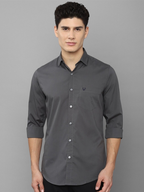 

Allen Solly Men Grey Slim Fit Casual Cotton Shirt