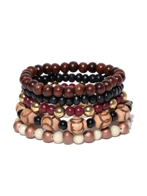 

Blueberry Men Set of 5 Handcrafted Beaded Bracelets, Multi