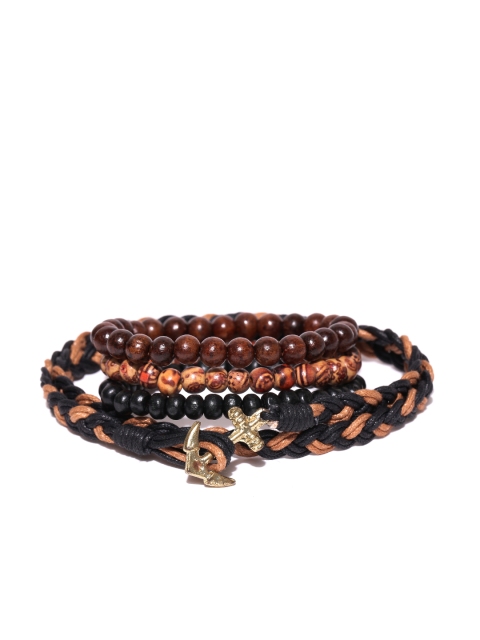 

Blueberry Men Set of 4 Handcrafted Bracelets, Brown