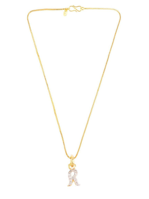 

Efulgenz Women Gold-Plated & White Chain