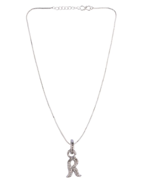 

Efulgenz Women Silver-Toned Rhodium-Plated Oxidised Necklace