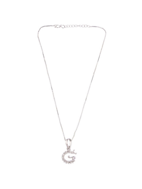 

Efulgenz Women Silver-Toned Rhodium-Plated Chain