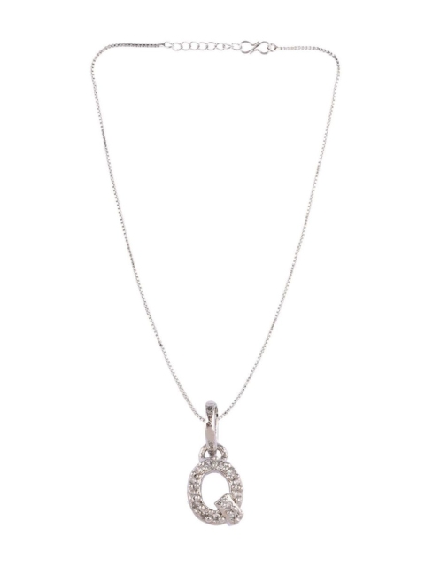 

Efulgenz Silver-Toned & White Rhodium-Plated Chain