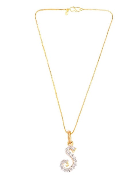 

Efulgenz Gold-Toned & White Gold-Plated Pendant Necklace Chain