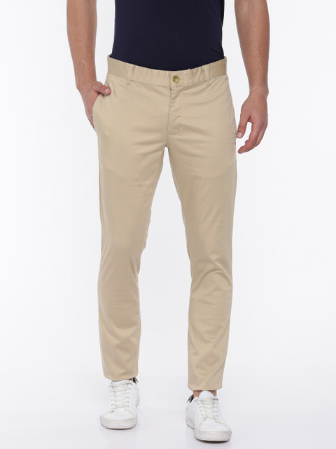 

Parx Men Beige Tailored Slim Fit Solid Chino Trousers