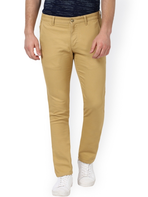 

Parx Men Khaki Tailored Slim Fit Solid Chino Trousers