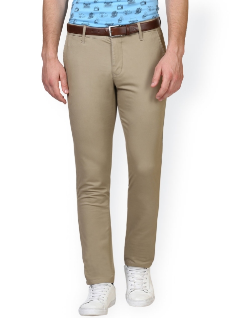 

Parx Men Beige Tailored Slim Fit Solid Chino Trousers