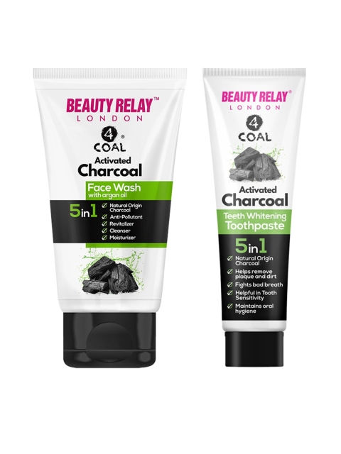 

BeautyRelay 4coal Face Wash & 4coal Toothpaste - 200ml, Grey