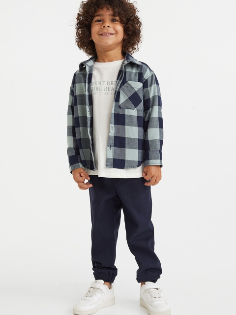 

H&M Boys Navy Blue & White 3-Piece Cotton Set