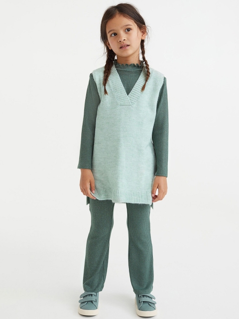 

H&M Girls Green Solid 3-Piece Set