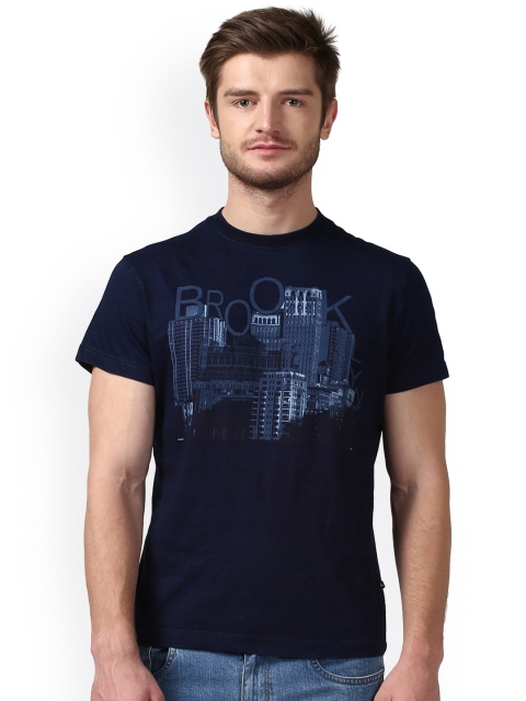 

Parx Men Navy Printed T-shirt, Navy blue