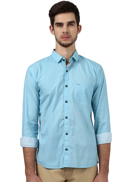 

Park Avenue Men Blue Regular Fit Solid Casual Cotton Shirt