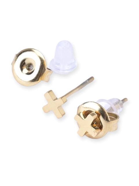 

PALMONAS Gold Plated Geometric Studs Earrings
