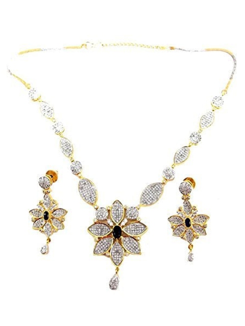 

FEMMIBELLA White American Diamond Jewellery Set