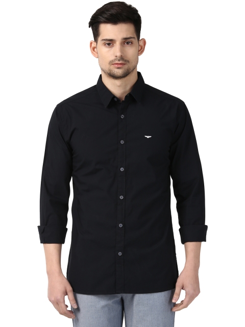 

Park Avenue Men Black Slim Fit Solid Casual Shirt